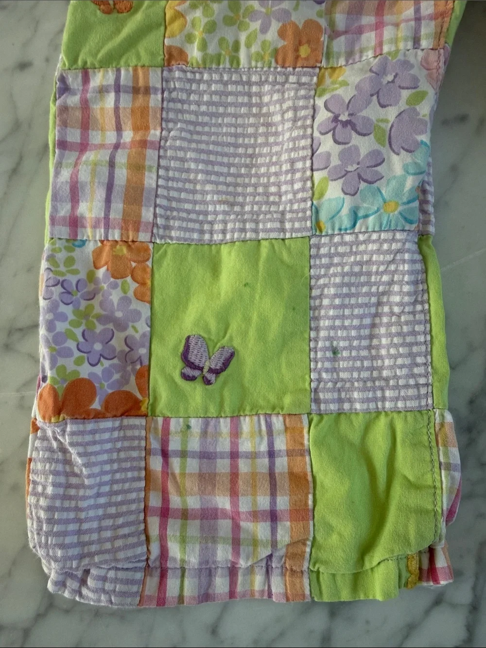 VTG Gymboree Butterfly Garden Patchwork Capri Pants Sz 5T